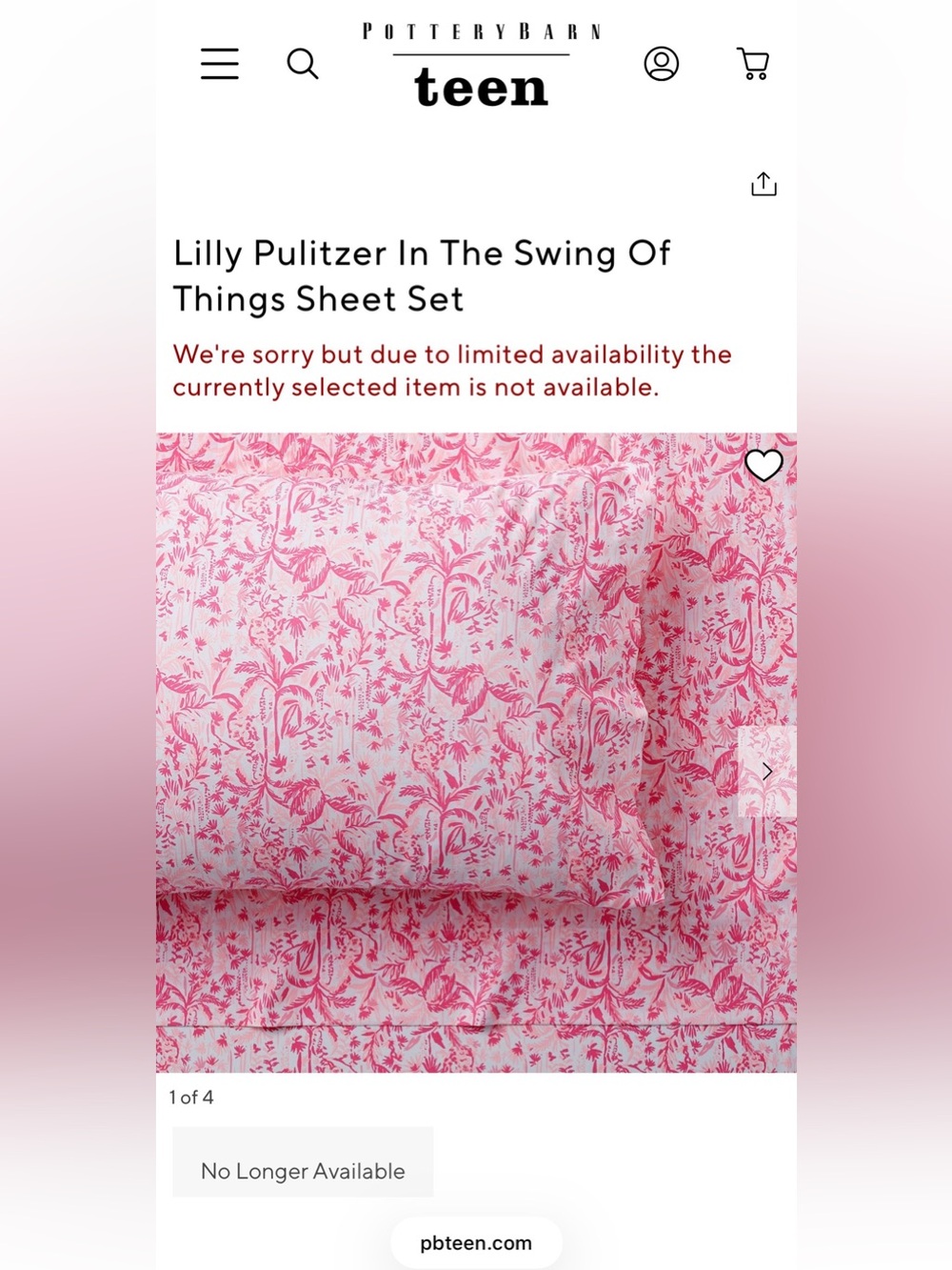 Lilly Pulitzer x PB Teen In the Swing of Things standard pillowcases set of 2